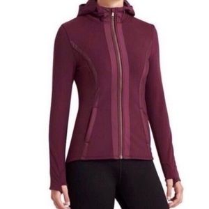 Athleta verbier full zip softshell hooded jacket size large